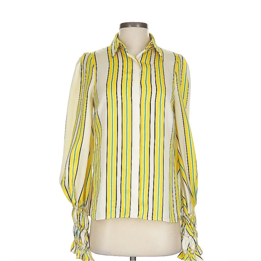 Alexis Striped Yellow and Blue Women's Top and pants